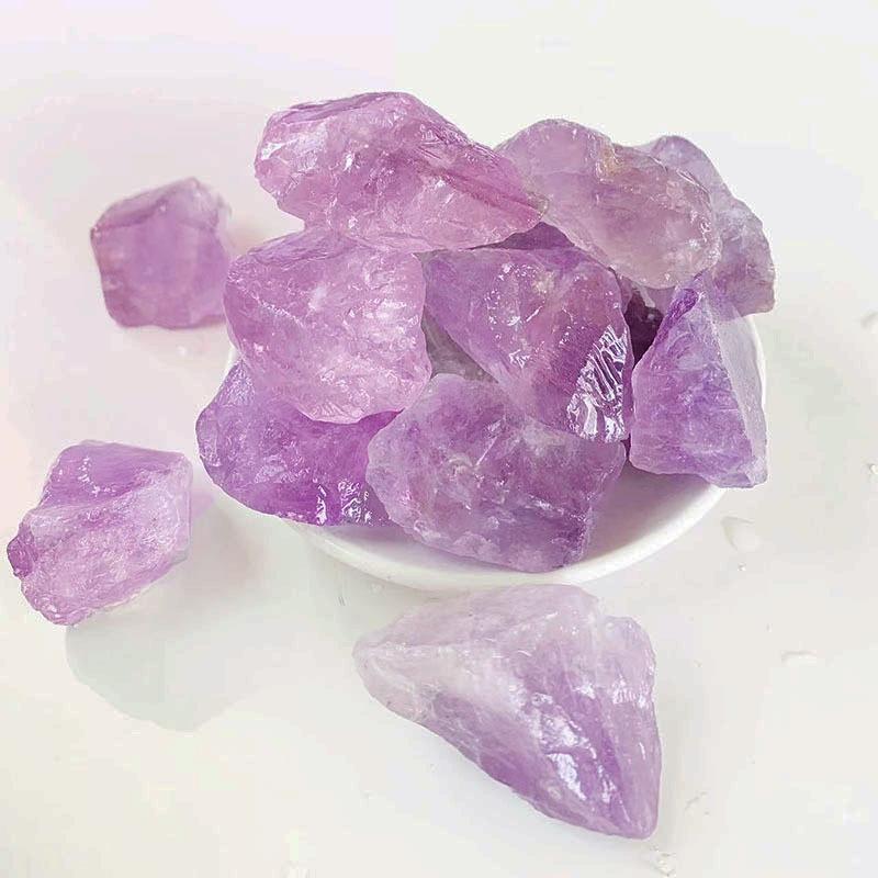 Amethyst Rough Raw Ore Stone Fish Tank Decorative Specimen Natural Light