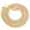 Fashion Mens Gold Cuban Chain Necklace Set Hip Hop Jewelry 15mm Iced Out Cubic Zircon Miami Diamond Cuban Link Chain for Women