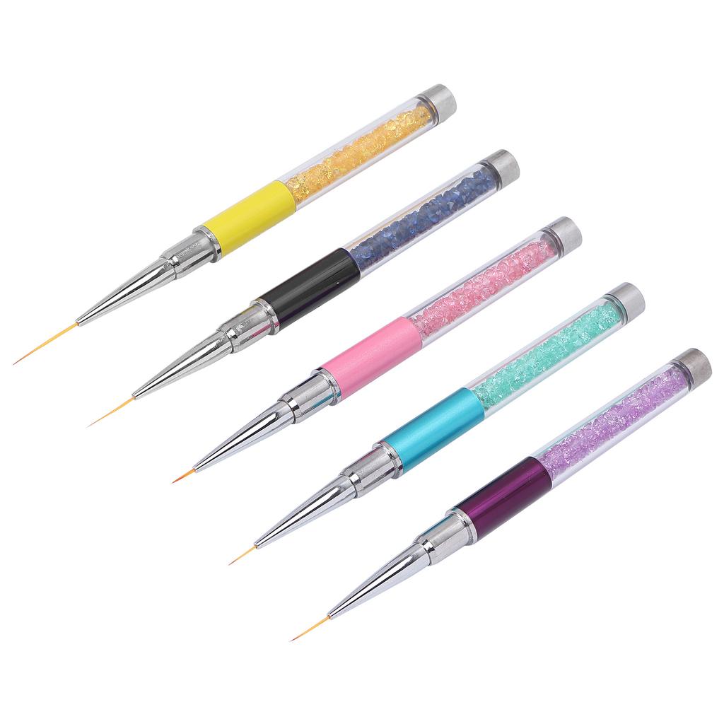 5pcs Nail Art Liner Brushes Manicure Art Point Drill Drawing Painting Brushes Pen