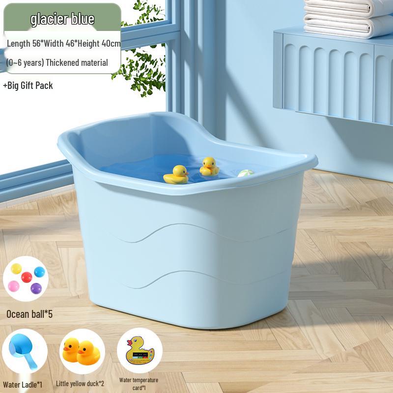 Large Infant & Child Soaking Bathtub - Full Body Bath Tub for Home