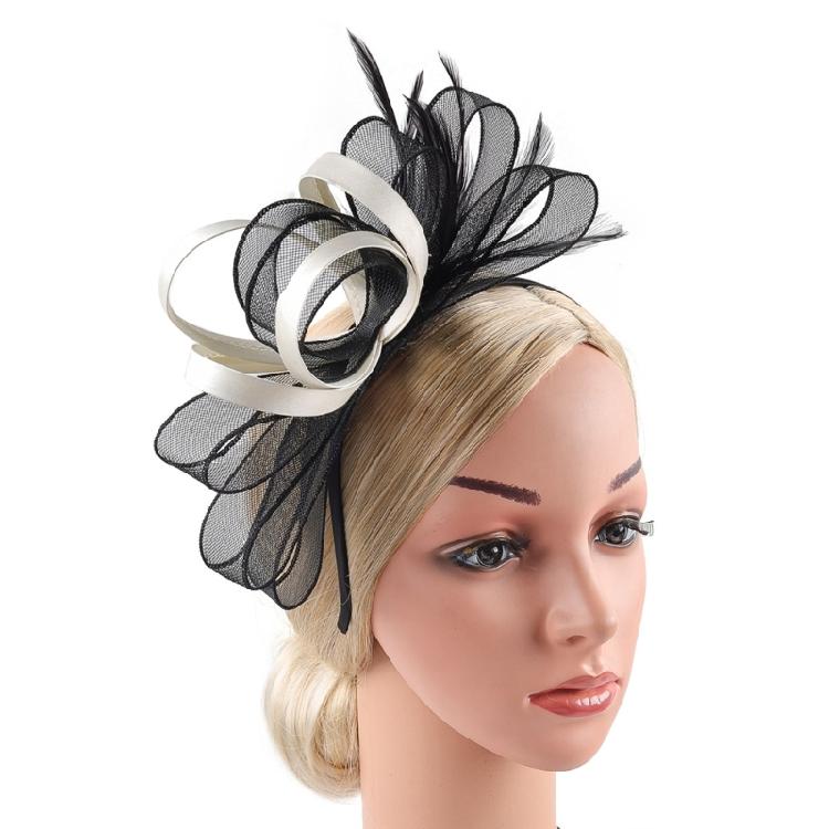 Natural Feather And Mesh Hair Accessory For Weddings Parties Comfortable Secure Fit Elegant Dance Headpiece