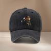 Rooster Fighting Baseball Cap Washed Denim Adjustable Snapback Hat Vintage Outdoor Casual Unisex Cap