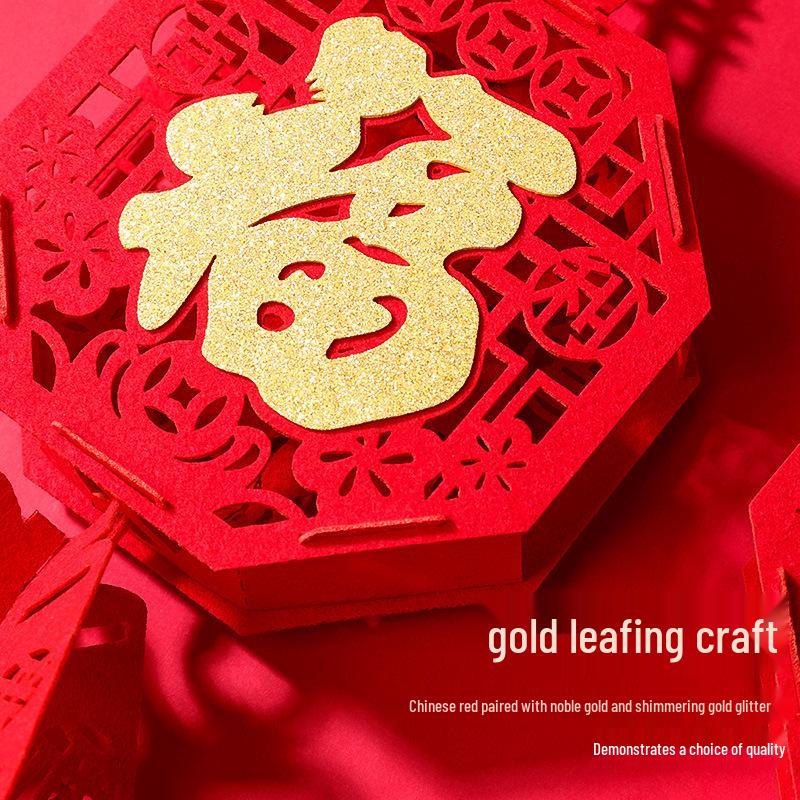 3D Firecracker Fu Pendant - Chinese New Year Home Decoration & Housewarming Gift