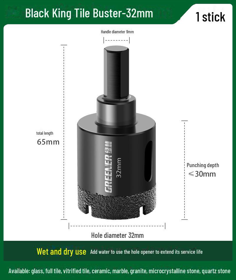 Burghiu pentru plăci ceramice Green Forest pentru sticlă și marmură