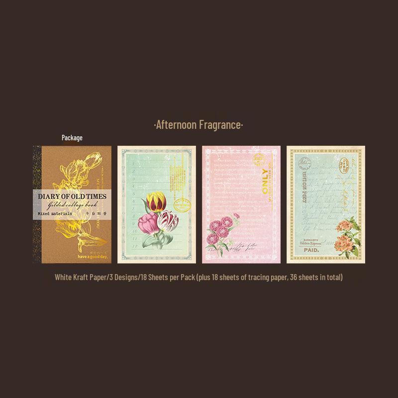 Vintage Gold Foil Scrapbook Paper - 6 Designs