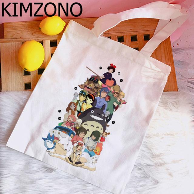 Studio Ghibli Тоторо Унесенные призраками сумка для покупок bolso многоразовая джутовая сумка холщовая сумка bolsa sacola джутовая ткань boodschappentas 24*26cm