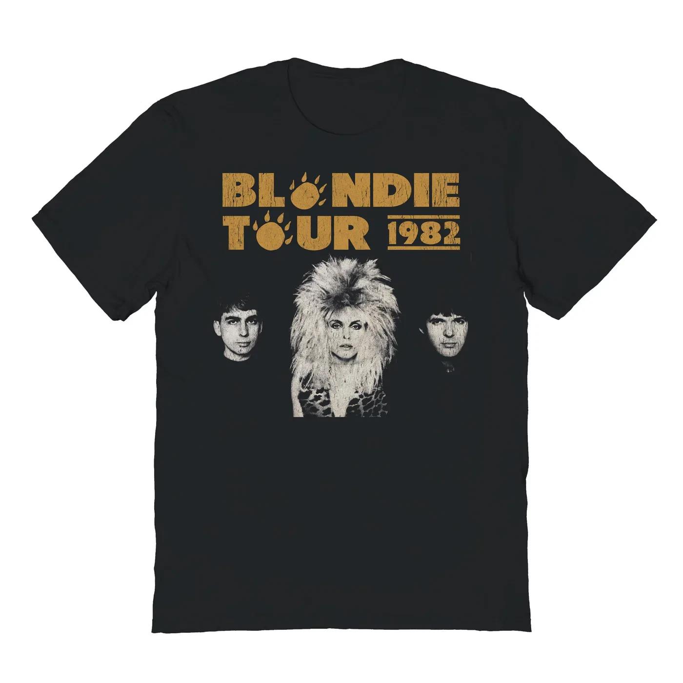 NEW Blondie Band 1982 Tour Heavy Cotton Black T Shirt All Size US127 S