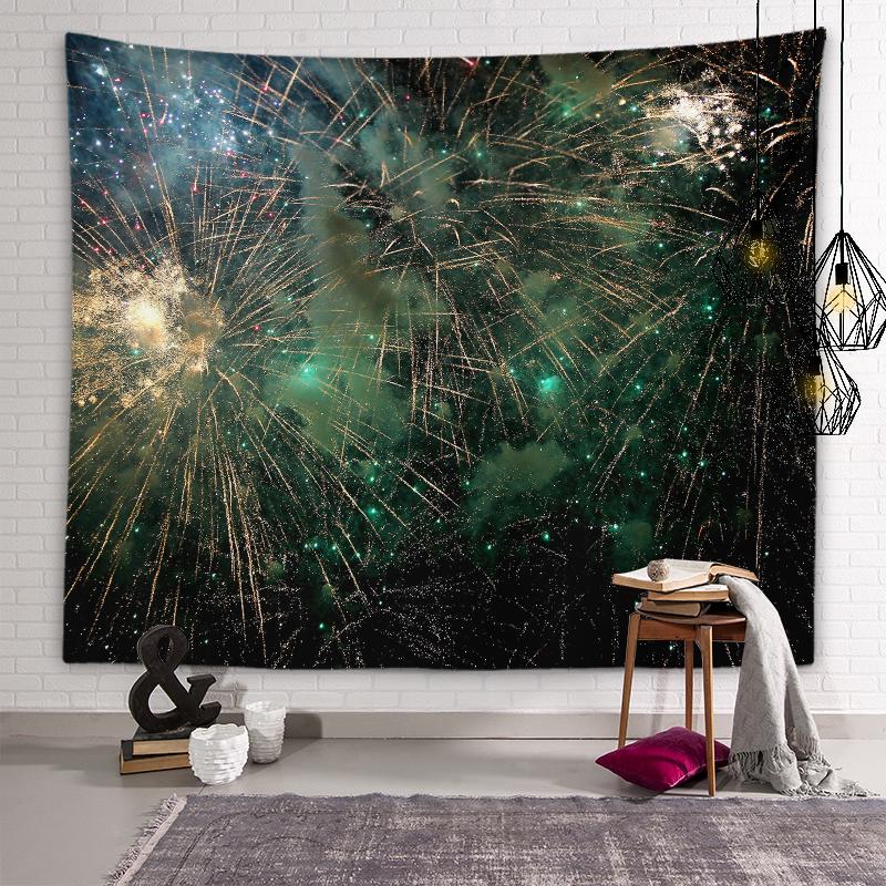 Beautiful Fireworks Tapestry Background Wall Art Tapestry Dormitory Room Beautiful Decoration Living Room Home Decoration