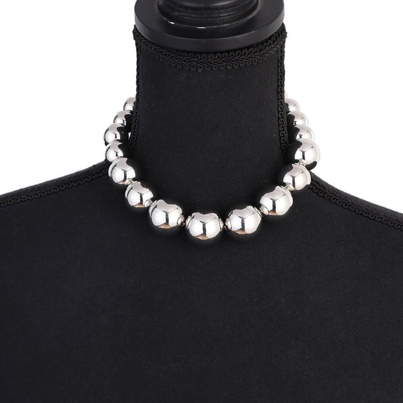 Set of 2 Heart Bead Necklace Stylish Charm Necklace Versatiles Beads Jewelry Adjustable Length Necklace for Daily Party