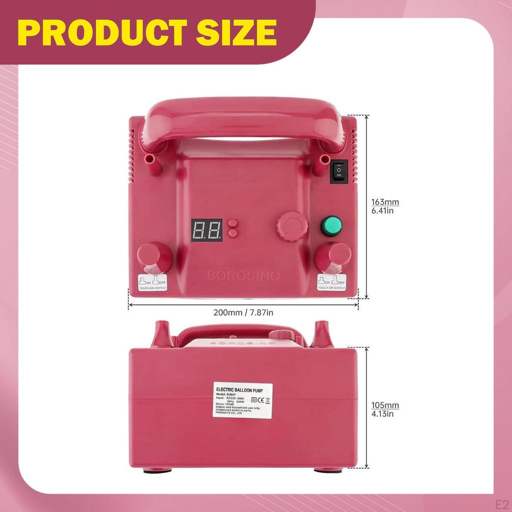 Electric Balloon Pump Blower Adjustable Air Inflator for Party Decorations Event