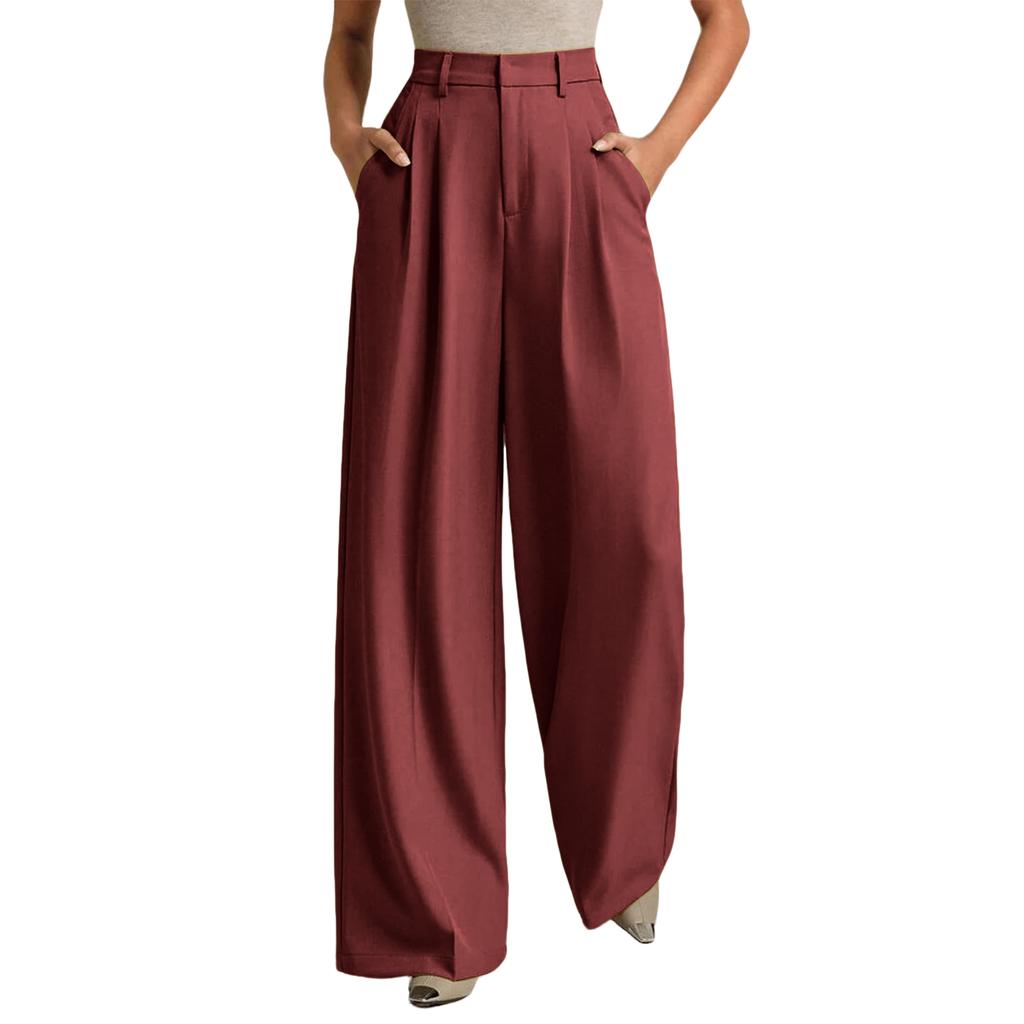 Omen's Work Pants Wide Leg Dress Pants High Waisted Casual Business Pants Slacks
