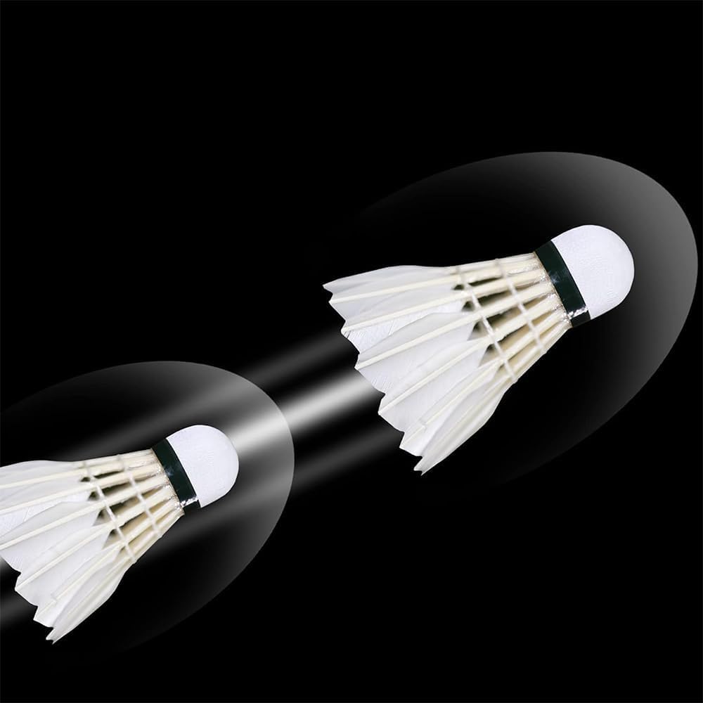 DFsucces Badminton Set of and Stable for Indoor and Outdoor and White 12, Durable, Lightweight, Games, Training, Practice,