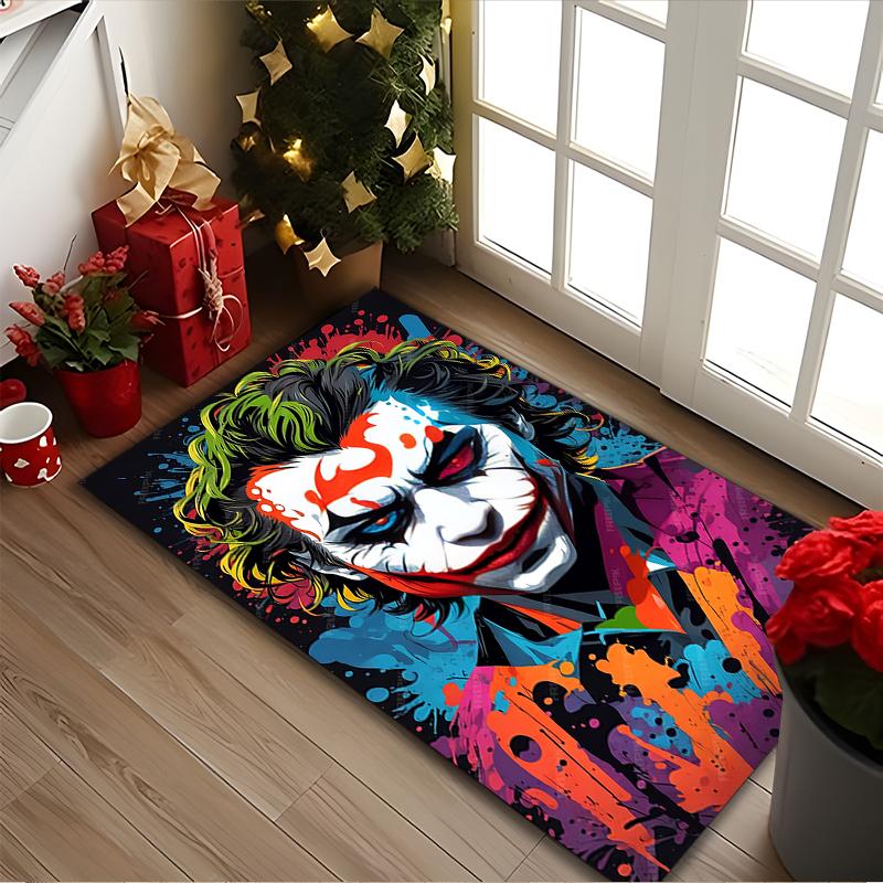 JOKER Print Area Rug, Multi-functional Office Chair Sofa Carpet, Easy Clean Carpet for Home and Living Spaces