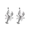 Lobster Pendant Earrings Metal Beach Ocean Vacation Style Women's Fashionable Earrings