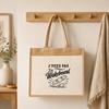 Sac cabas - PLANETEE - J'peux pas minimaliste - Toile de jute et coton - 21 L (43×33×21 cm) - Illustration au trait noir