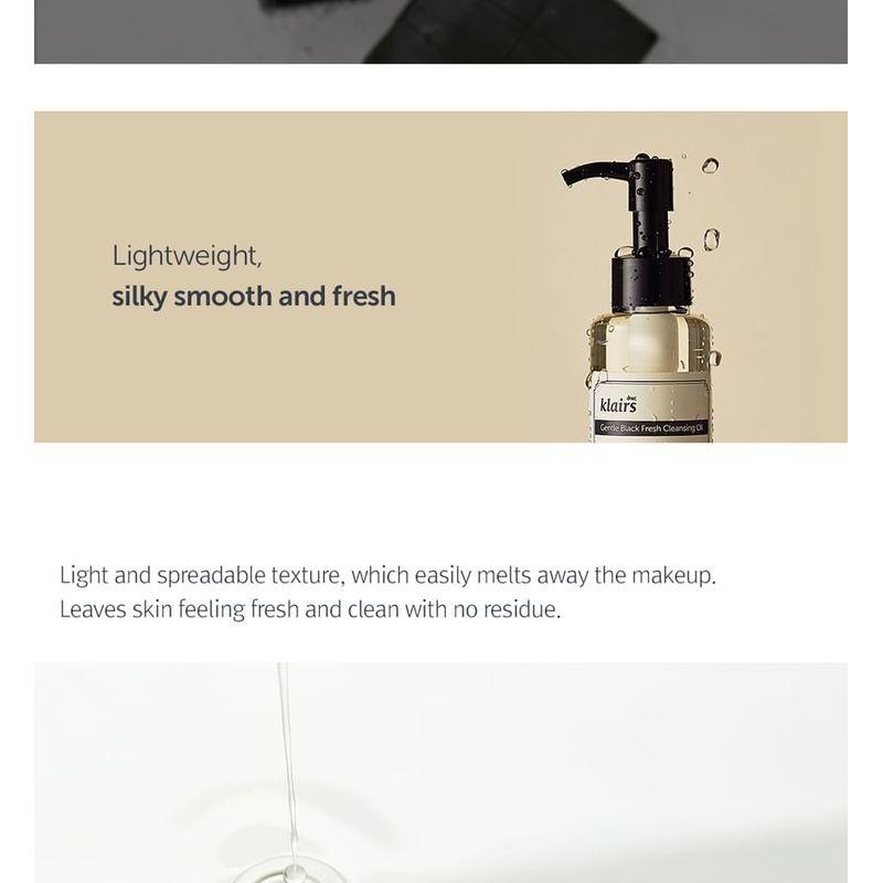 dear, klairs Sanftes schwarzes frisches Reinigungsöl