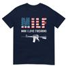 Milf Unisex I Love Firearms Gun Rights Ar15 Patriotic Usa Flag TShirt