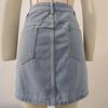Damen Jeansrock Unregelmäßiger High Waist Design Minirock mit Taschen Volltonfarbe