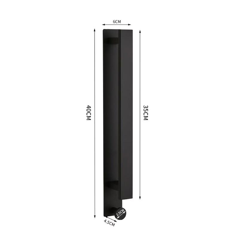 YIXI Square Tube Wall-Mounted Towel Rack with Hooks