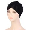 Stretch Fabric Shiny Thread Front Cross Indian Hat Crystal Linen Headscarf Muslim Base Layer Cap