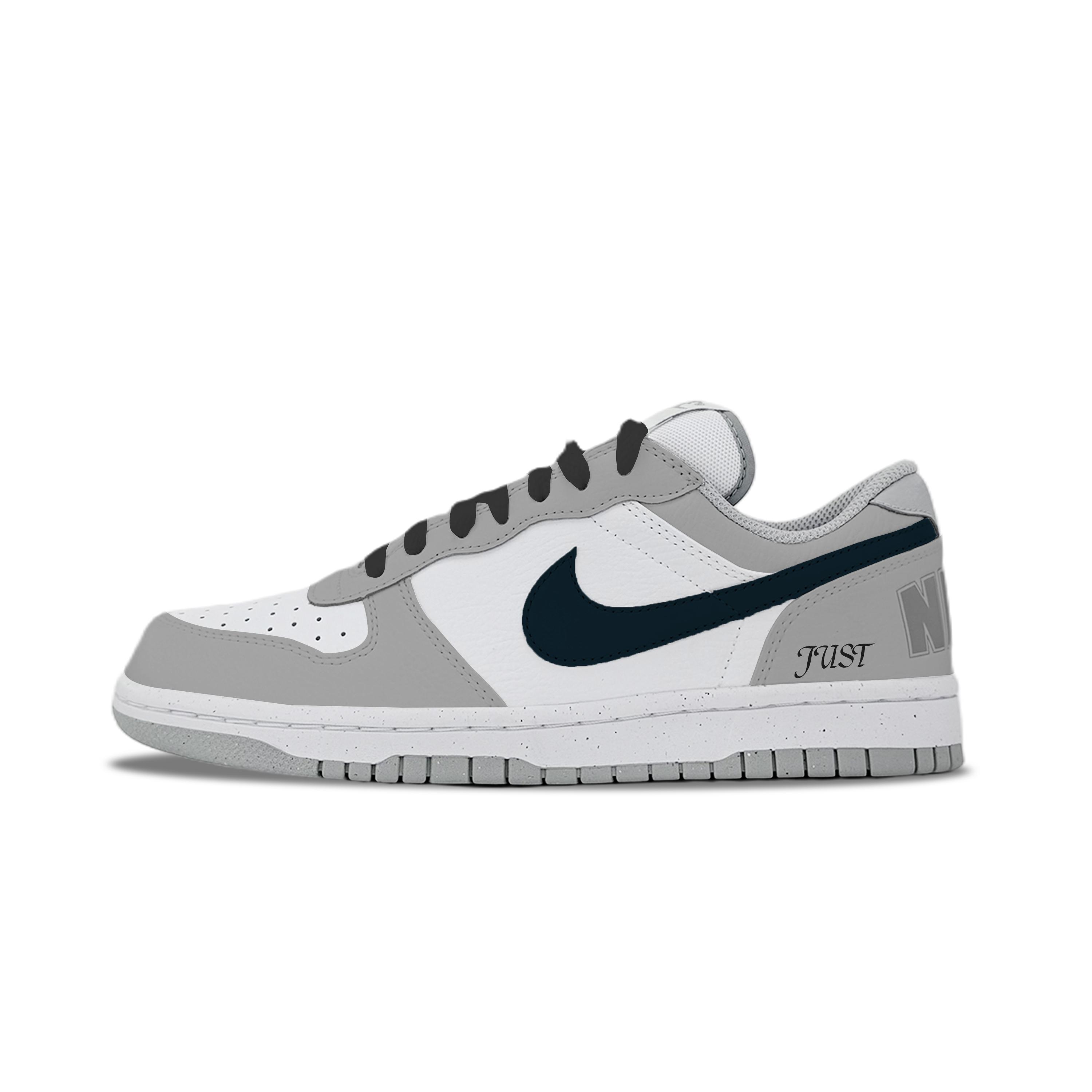 

Nike Big Mist Island Gray Tone Leather Abrasion Resistant Breathable Low top Skateboard Shoes Men s Gray 355152-106(Team1822- ) 40
