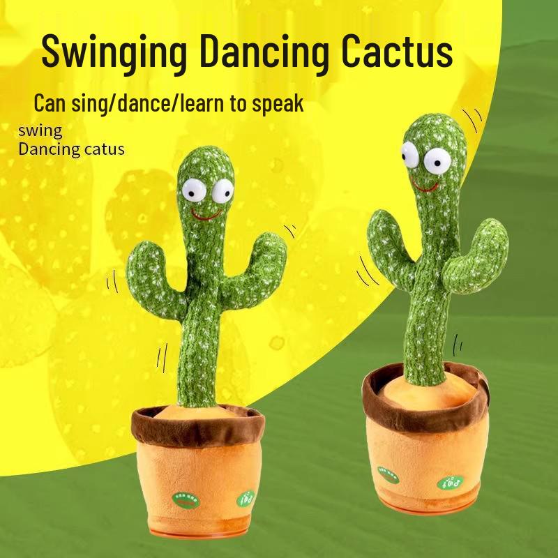 Dancing Cactus Toy: Talking & Recording Doll for Babies 0-1 Year Old