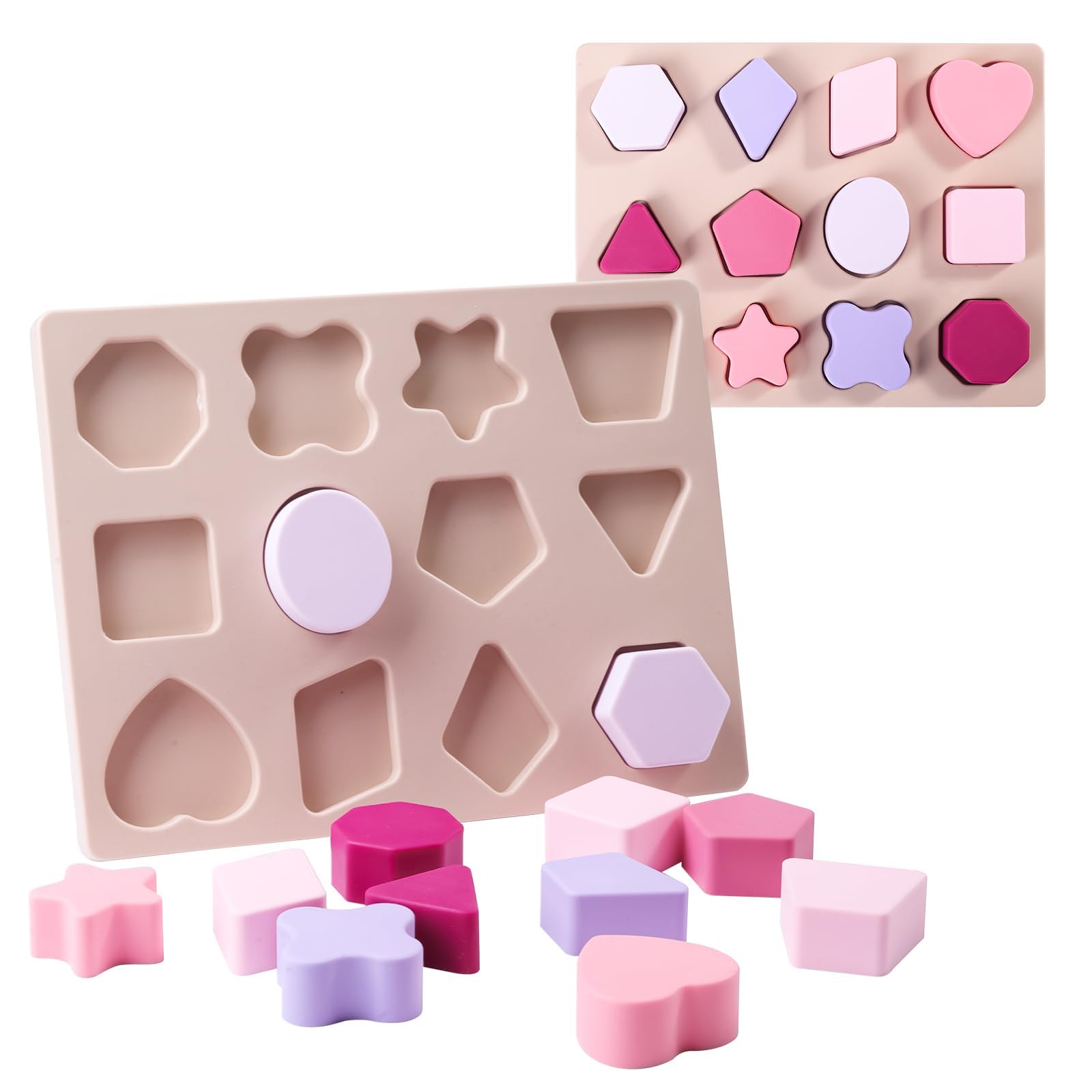 

SILAIDESI Silicone Shape Matching Puzzle for Dementia and Alzheimer s Disease, a Cognitive Function Matching Game for Seniors, Sensory and Tactile