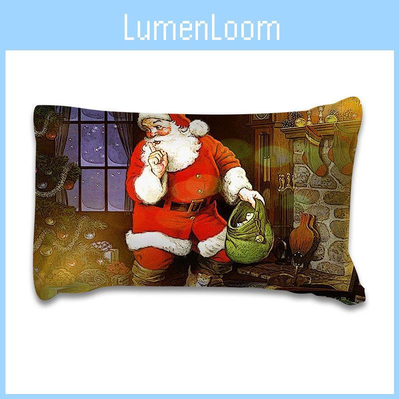Classic Christmas Kids Duvet Cover Pillow Cases Quilt Cover Santa Claus Bedding Ensemble
