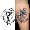 1 Sheet Graffiti Anchor Compass Temporary Tattoos For Adults Hands Necks Ankle, Fake Tattoo Stickers Waterproof Realistic Tatoos