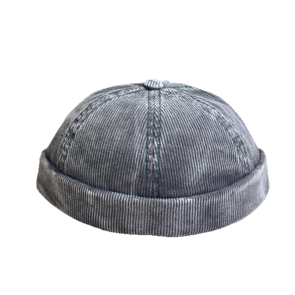 New solid color corduroy brimless beanie hat, unisex, fashionable, simple, casual, versatile, suitable for autumn and winter