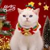Christmas Pet Accessories Handmade Scarf for Cats and Dogs Cute Holiday Collar Bib Small Dog Knitted Bib