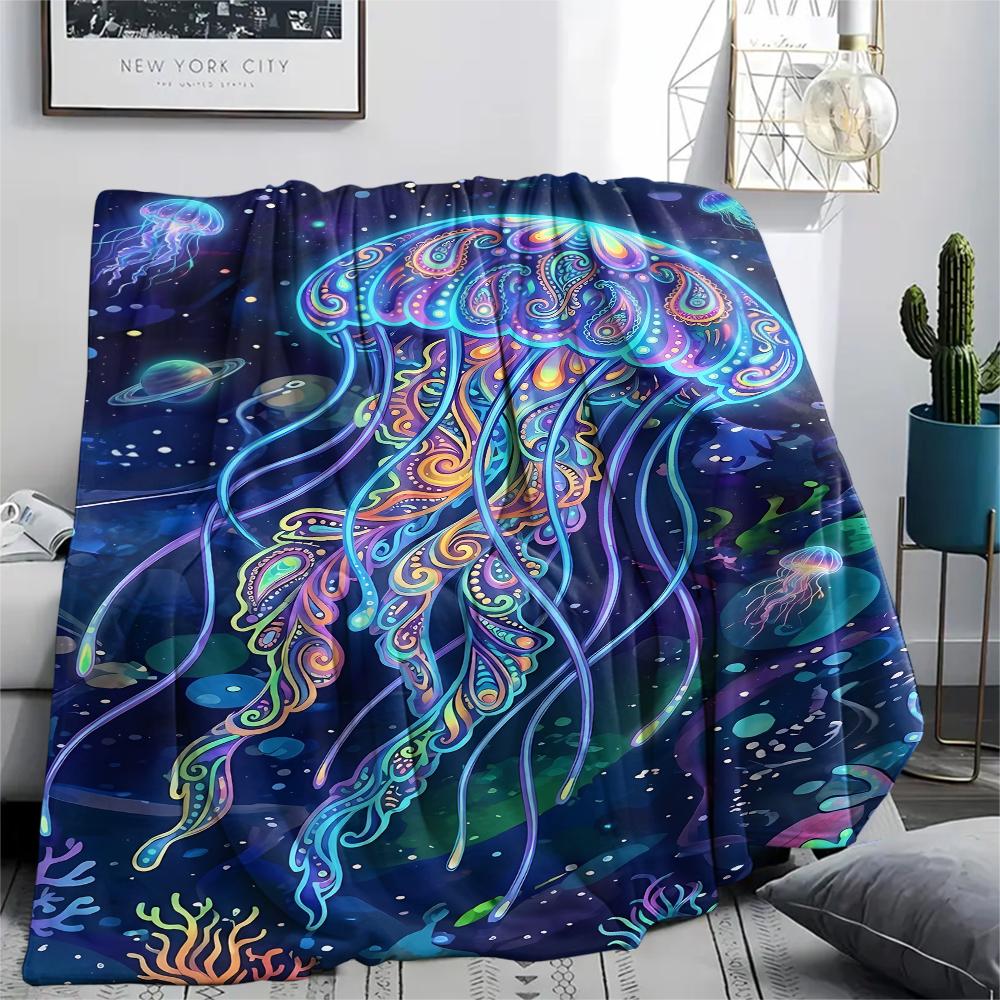 Colorful Line Animals Print Flannel Blanket,High quality Comfortable for All Seasons,Home Decor,Warmth and Comfort,Perfect for Christmas Gifts