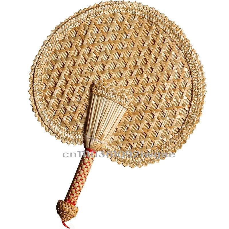 

1Pcs Hand-Woven Woven Straw Hand Fan Environmentally Friendly Hand-Woven Fan Decorative Round Fan Creative Home Decoration