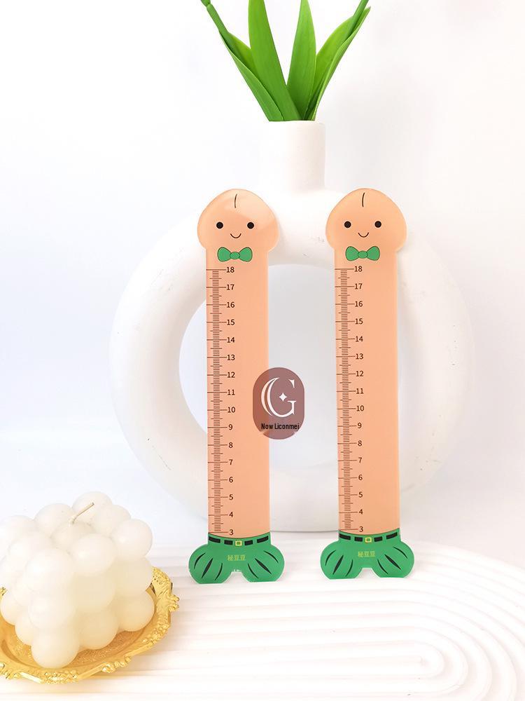 Private Cartoon Penis Measuring Tool: Length, Thickness, and Diameter Comparison Ruler for Reproductive Health
