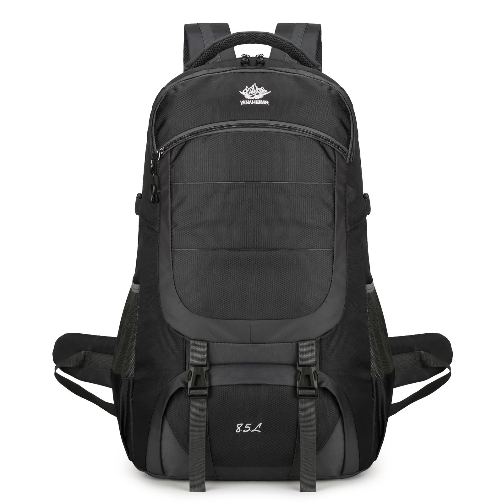 Очень большой рюкзак 85 л большой емкости дорожный рюкзак походный кемпинг рюкзак открытый большой чёрный