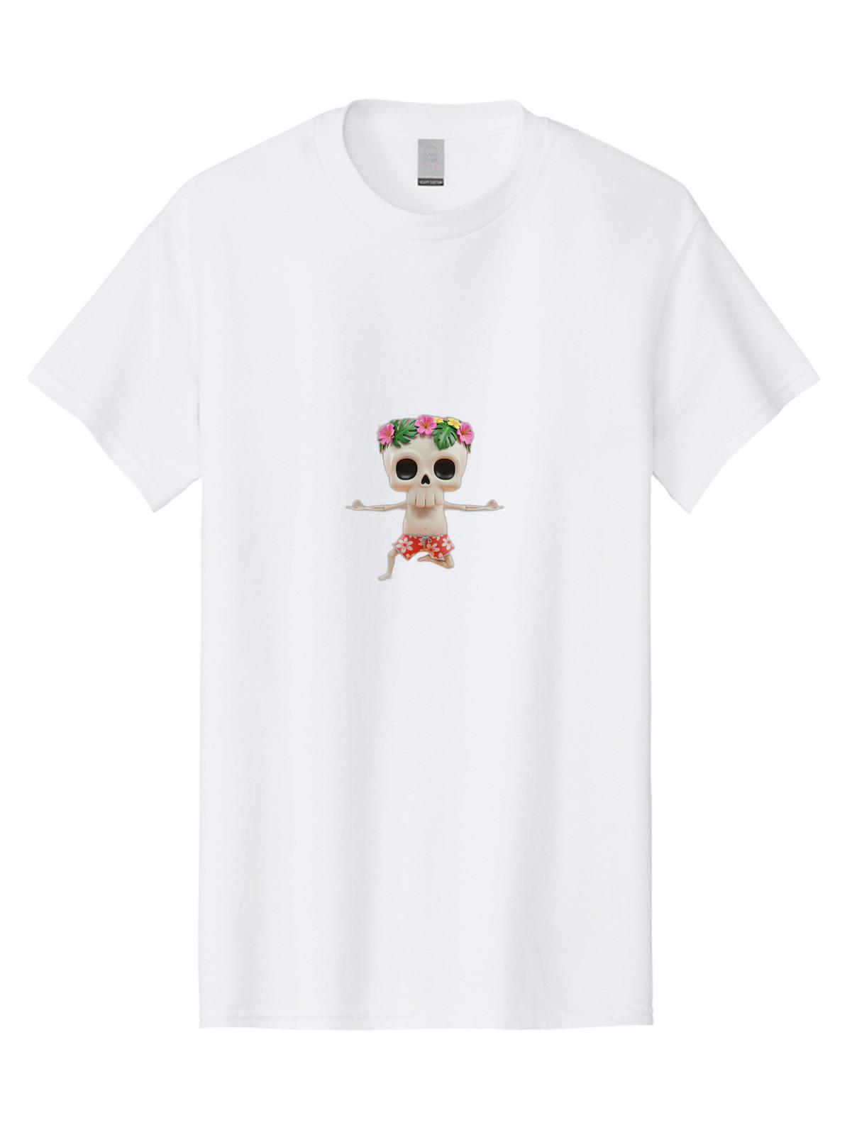 Sugar-Skull-Dabbing Mens Graphic Tee, 100% Cotton, Casual Summer Wear S разноцветный