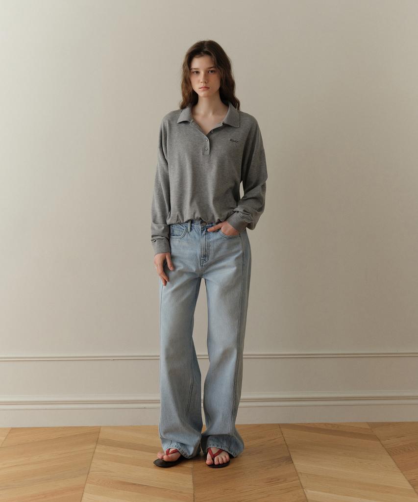 Poyueoaijeuonli Aube Soft Collar Knit (Gray)