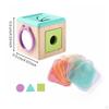 Mirror Busy Cube Cognitive Training Wooden Tissue Box Toy Hand Eye Coordination Shape Matching