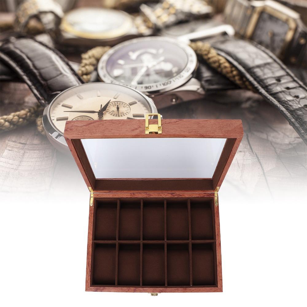 26.5 X 20 X 8cm Watch Display Box Composite Wood Watch Organizer Watch Storage Case For Men