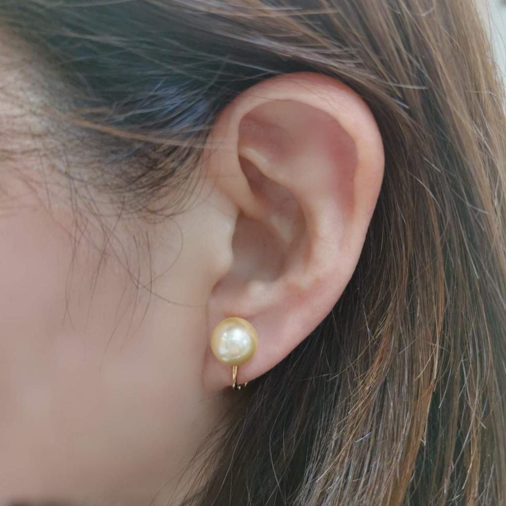 Von Yumi Pearl groß geeignet für Zeremonien, hergestellt in Japan [Produced Katsura] Ohrringe, 10 mm, Damen, beliebt, groß, Anlässe, langes Tragen,