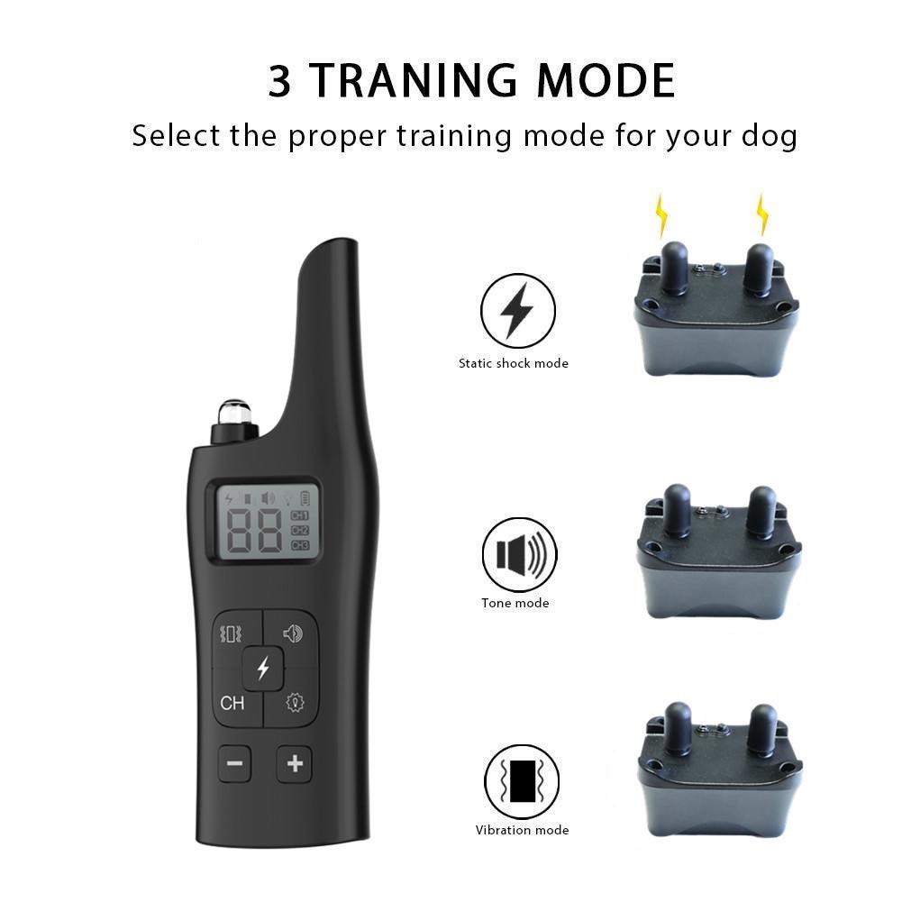 800m Remote Dog Training Collar with Anti-Bark, Shock, Vibration, and Waterproof Features