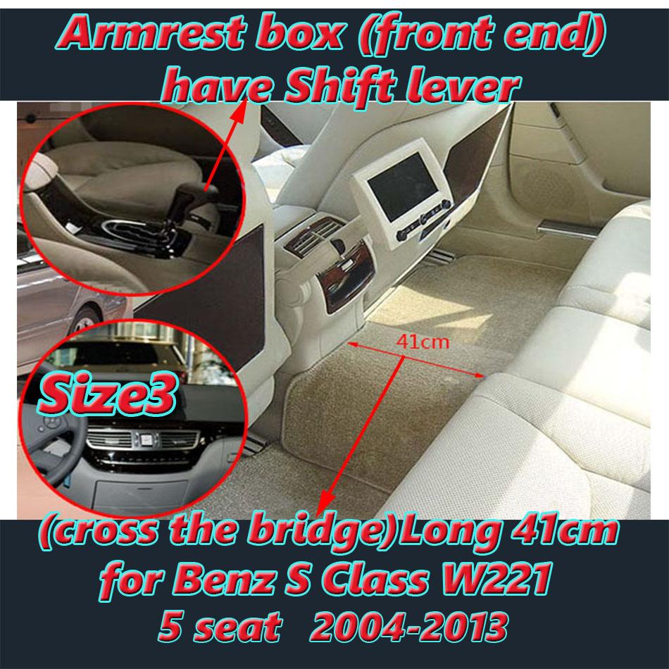 RHD Custom Car Floor Mat for Mercedes Benz S Class S W221 2004-2013 Auto Interior Accessories Anti Dirty Durable Leather Carpet