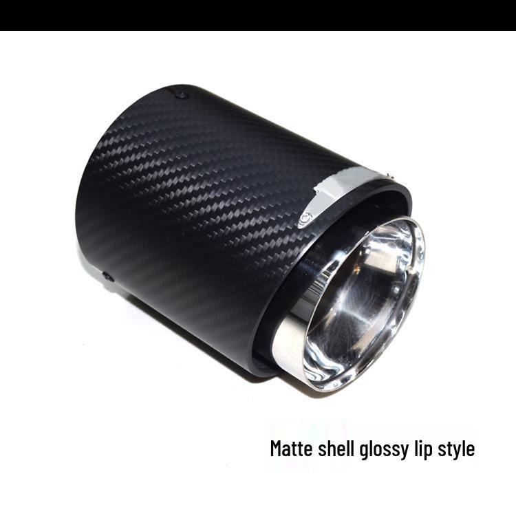 BMW Mini One Cooper JCW Carbon Fiber Exhaust Tailpipe - Black Blue Tip