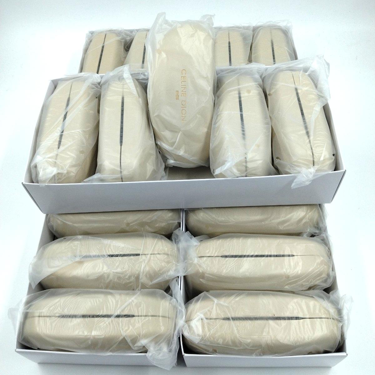 Used CELINE DION Sunglasses/Glasses Case White Set of 20 Unused Free Shipping Sunglasses case with glasses wipe