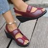 2025 Hot Sale Shoes Female Peep Toe Women's Sandals Plus Size Casual Elastic Band Best Outdoor Seller Wedge Sandals