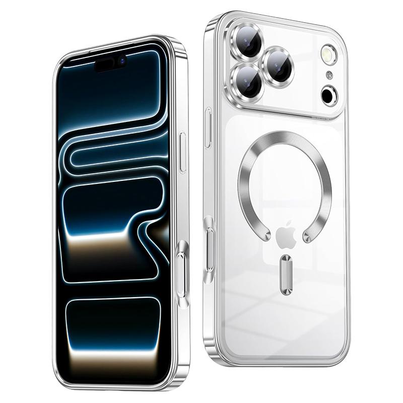 Magnetic Plating Soft Magsafe Phone Case for iPhone 17 Pro Max 17Pro 17Air Luxury Electroplated Camera Lens Protective Cover