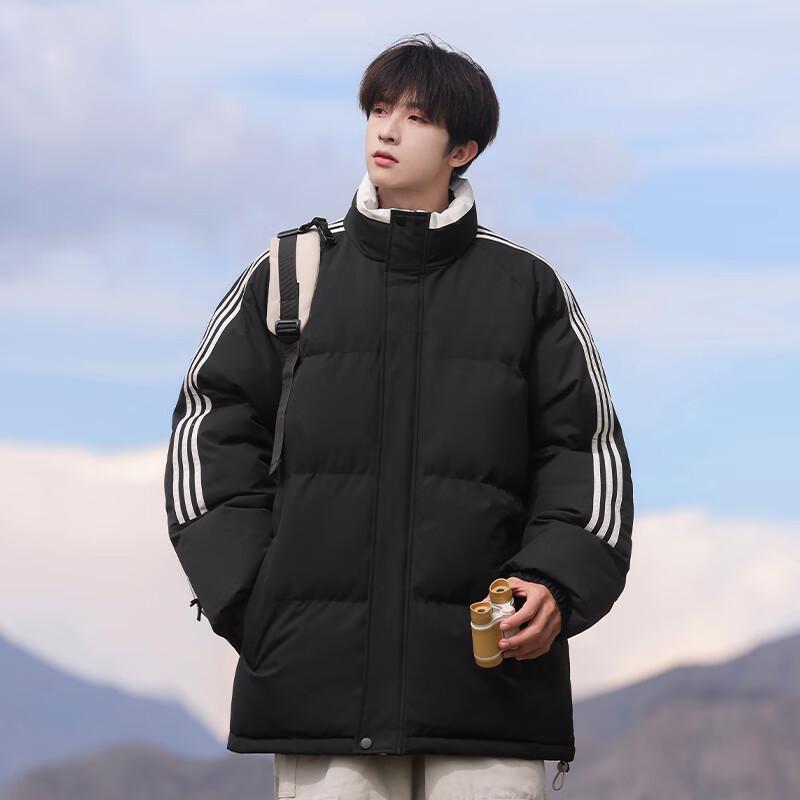 VUUG Men s American Three-Stripe Stand-Collar Winter Padded Jacket L