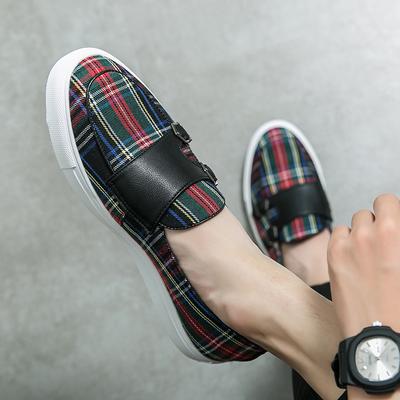 Mode Neue Stilvolle Herren Slipper 2024 Leder Mode Herren Sneaker Herren Lässige Sommer Freizeitschuhe Männliche Bequeme Fahrschuhe
