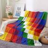Flannel Blanket Wiphala Qulla Suyu Printing Blanket Cozy Soft Lightweight Warm 30x40inch 40x50inch for Couch Sofa Bed