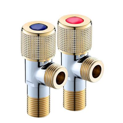 G1/2 Brass Angle Valve Water Stop Valve Bathroom Faucet Stop Valve Kitchen Sink Basin Triangle Valve Water Pressure Regulator